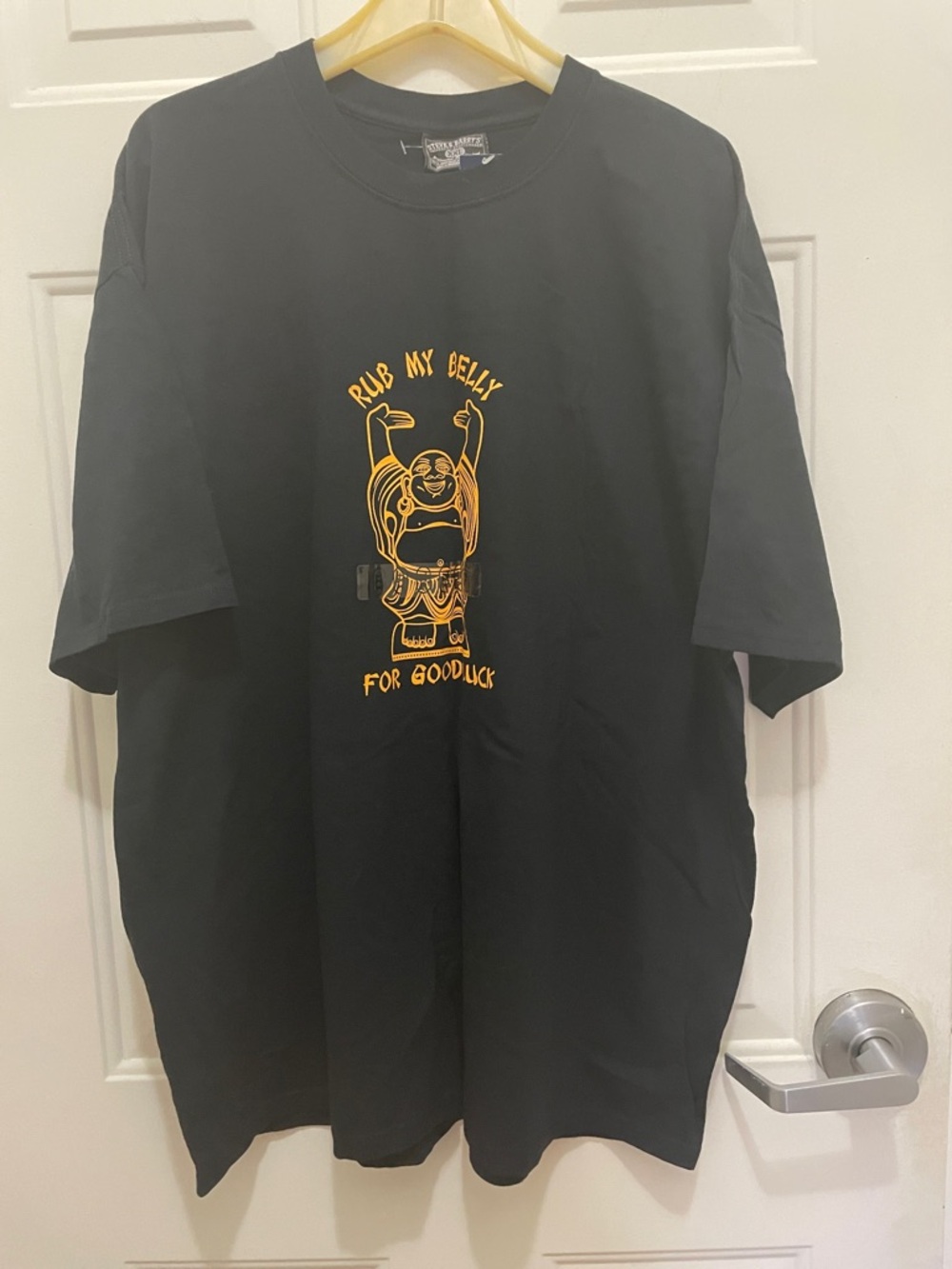 Steve & Barry's Black Size XXL Crewneck T-Shirt with Label Patch